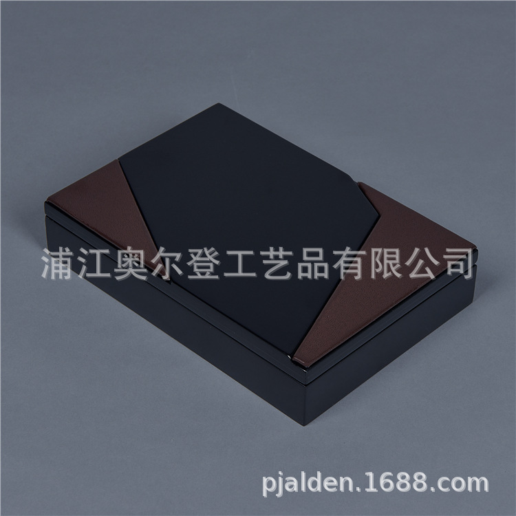 Bird's nest and Cordyceps gift box packaging, essential oil wooden box set, top layer calfskin genuine leather watch strap, high-end wooden box