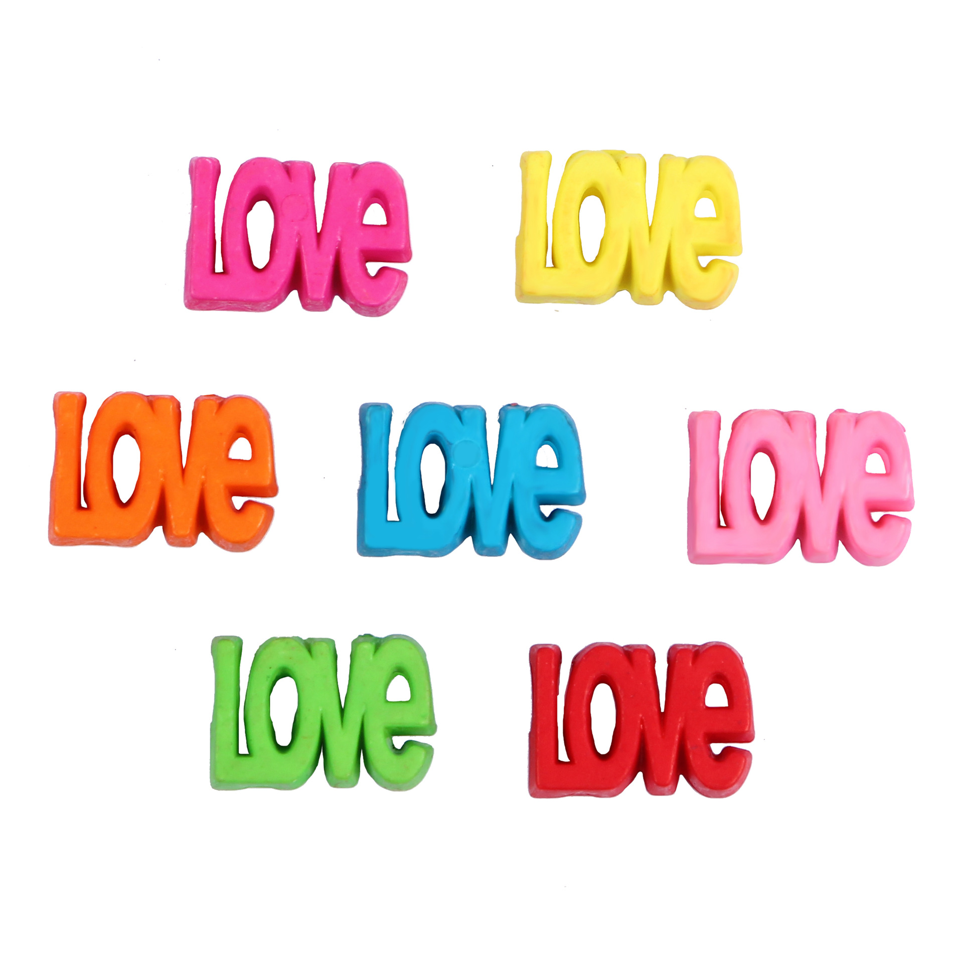 diy jewelry accessories: LOVE English letter beads, acrylic matte straight hole plastic beads, necklace loose bead accessories Item Picture