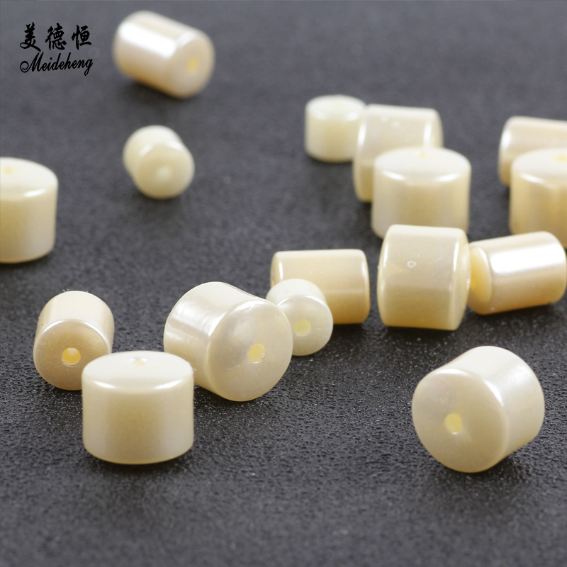 abs straight-hole pearl cylindrical loose beads wholesale factory direct sales diy necklace earrings handcrafted bead accessories materials Specification image