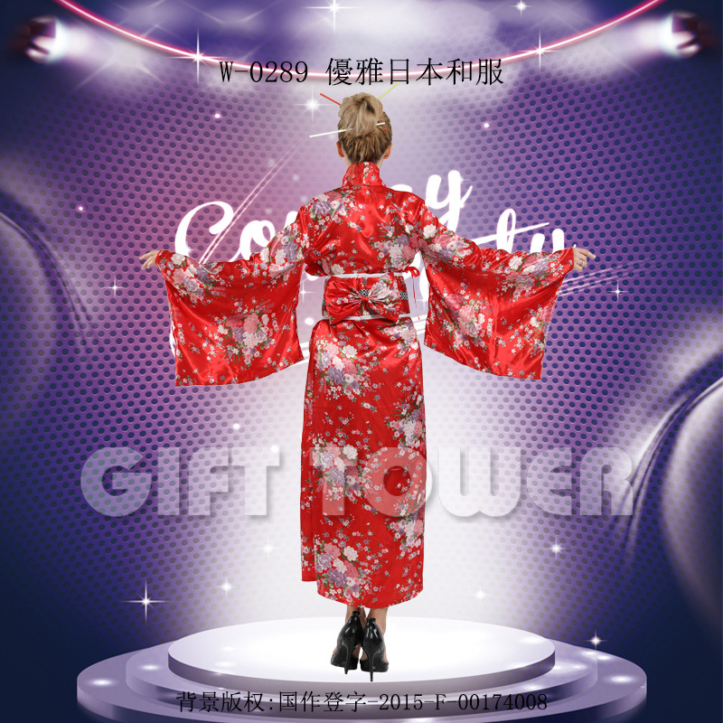 狂欢节服装舞台表演服COSPLAY服装W-0289优雅日本和服详情图5