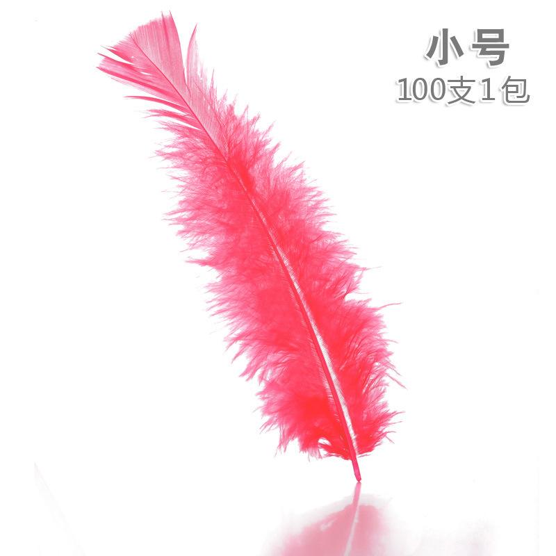 Factory direct supply of colorful Turkey feathers, pointed-tail down and feathers, handcrafted DIY Christmas ball decorations wholesale undefined