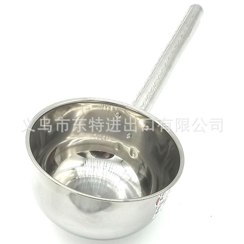 Factory direct sales of stainless steel flat-bottomed long-handled spoons, non-magnetic water ladles, kitchen and hotel extended handle water spoons, household soup spoons Item Picture