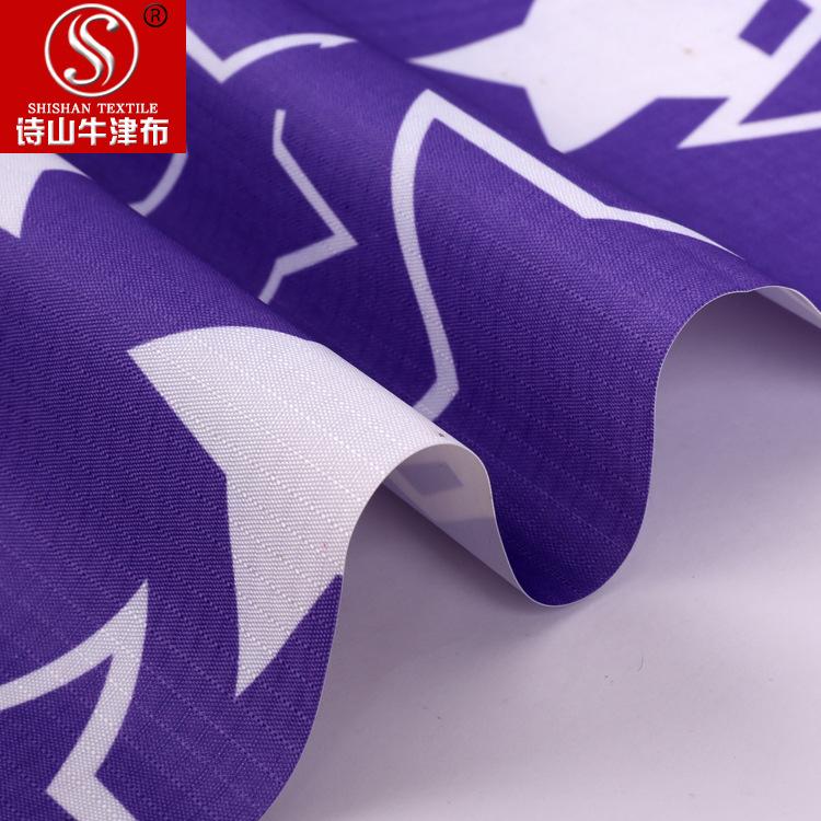 PVC printed three-section Oxford fabric, high wear-resistant polyester luggage storage, Oxford fabric factory direct sales