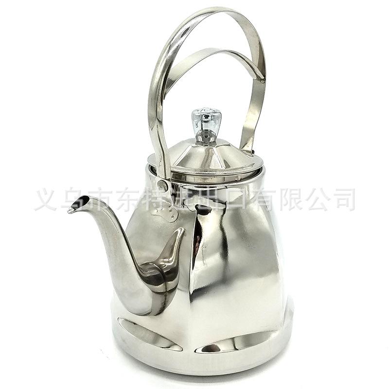 厂家直销不锈钢水壶1.5L茶壶咖啡壶冷水壶酒店餐厅创意六角壶细节图