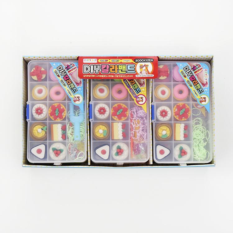 New Korean stationery safety non-toxic material food cake slingshot modeling PP24 sets of box student prizes wholesale thumbnail