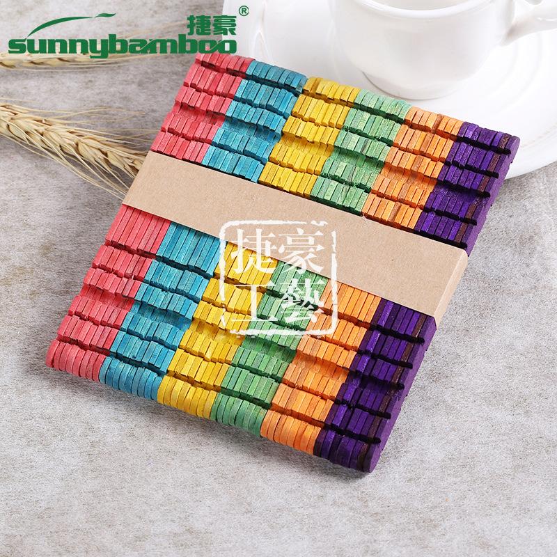 Multi-color handcrafted products, zigzag ice cream sticks, creative ice cream, disposable wooden sticks, ice cream sticks, wooden stick manufacturers wholesale Application Scenario