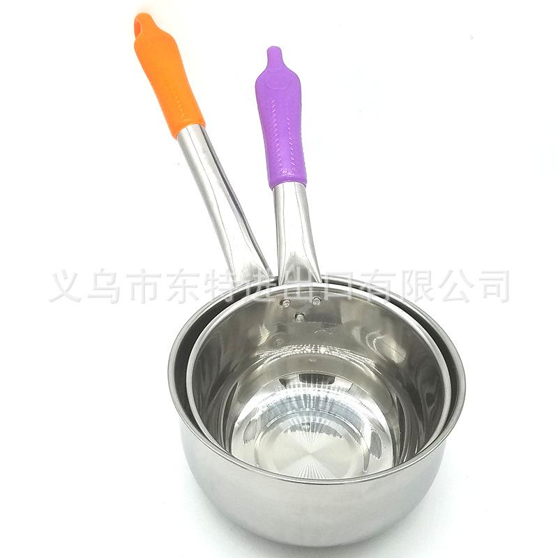 Factory direct sales of stainless steel water spoons, thickened water ladles, long-handled water ladles, porridge and soup ladles, long-handled soy milk ladles, soup shells, kitchenware Specification image