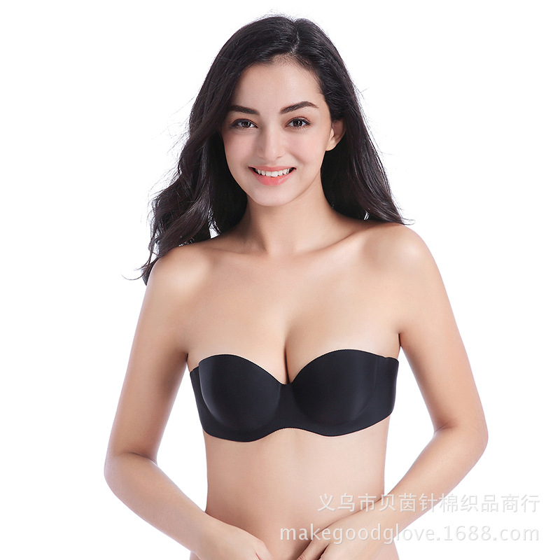 Biological glue one piece of invisible bra thickening pneumothorax stick wedding dress backless bra stick anti-light stick