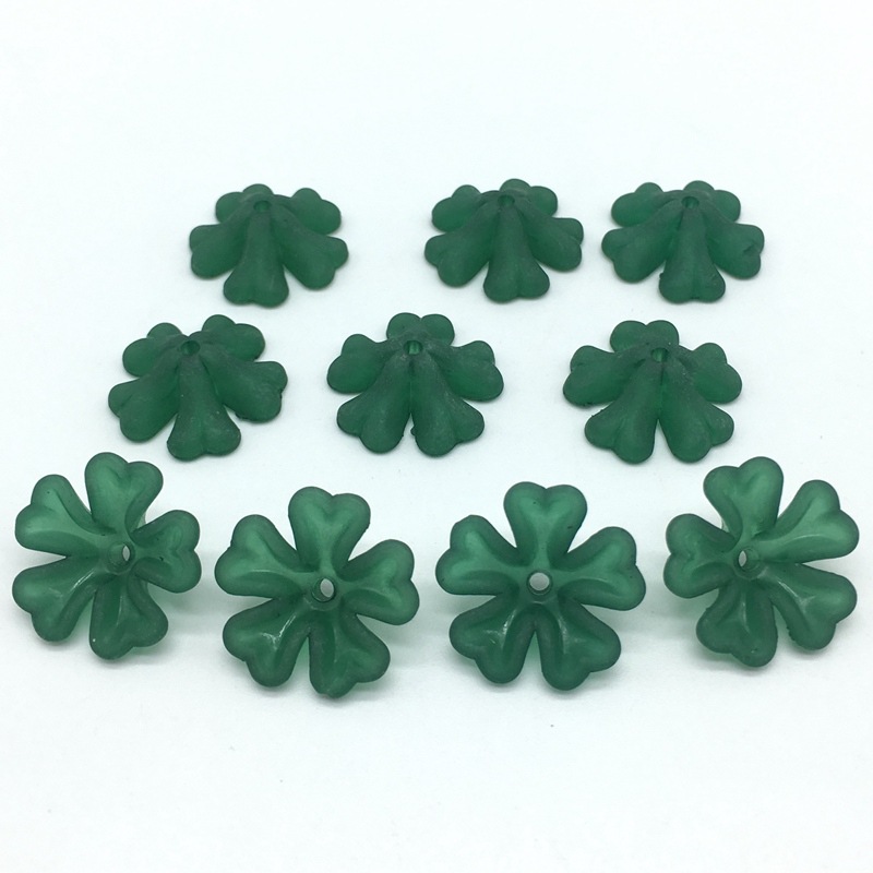 Ancient-style palace flower hairpins, lotus leaf flower acrylic frosted heart-shaped flower trays, bride's headwear, five-leaf flower hair accessories undefined