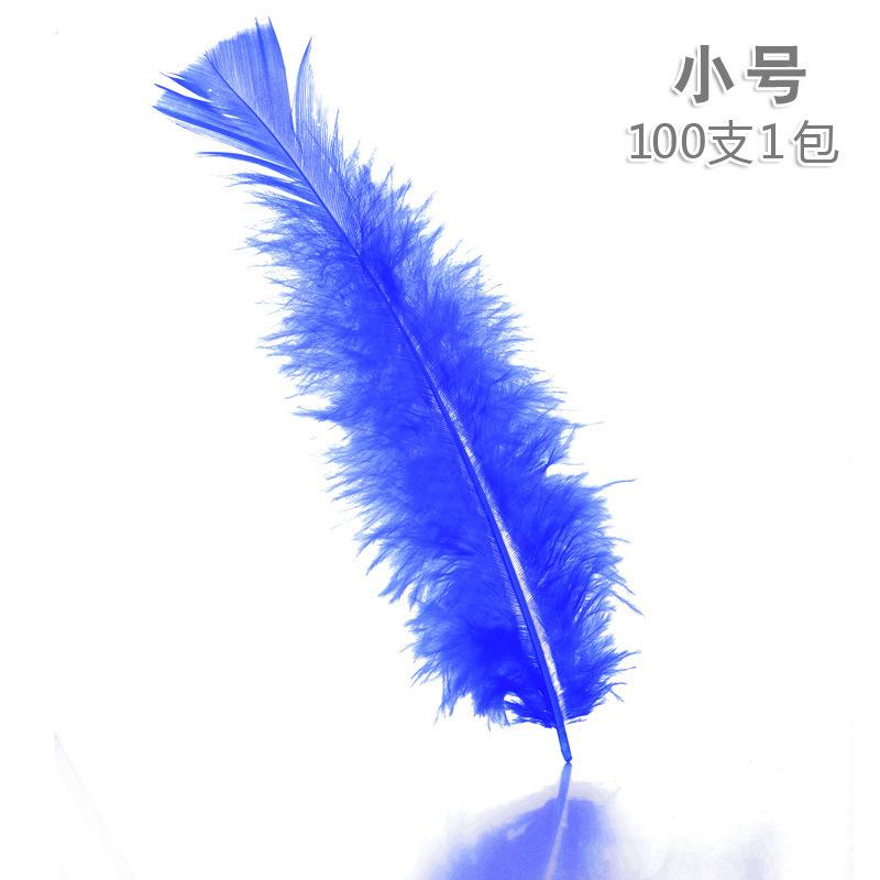 Factory direct supply of colorful Turkey feathers, pointed-tail down and feathers, handcrafted DIY Christmas ball decorations wholesale undefined