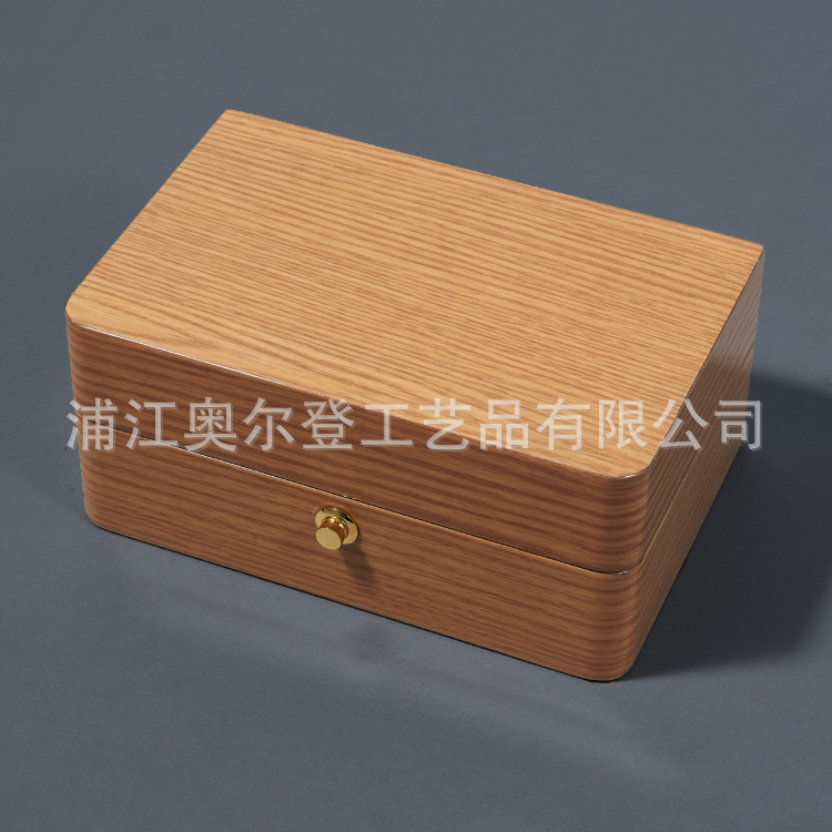 Sea cucumber and bird's nest wooden box for cosmetics, flip cover, European and American retro jewelry wooden box packaging box, flip cover processing and customization