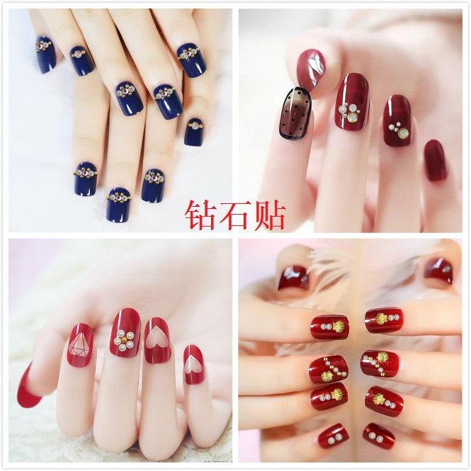 Diamond nail stickers, super shiny Japanese design, diamond stickers, self-adhesive nail drill, in stock, wholesale and customization