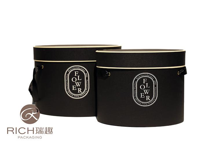 Ruiqu Zumalong waterproof round bucket Flower box and low bucket two-piece set of flower bouquet packaging gift box Item Picture