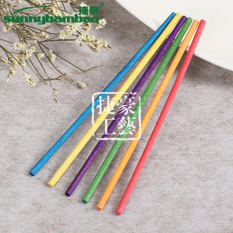 捷豪工艺原木木棒指甲美容签推平棒贴纸推平器彩色实木美甲清洁棒产品图