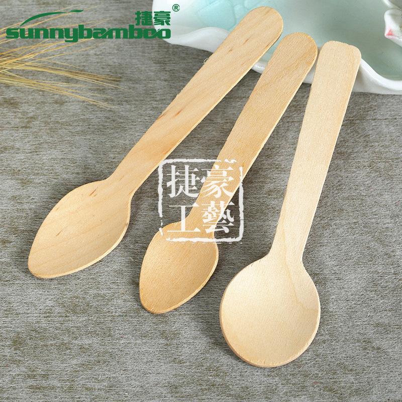 Wooden handcrafted round-head disposable knives, forks and spoons, disposable tableware for restaurants, convenient and fast. Wholesale from wooden spoon manufacturers Application Scenario