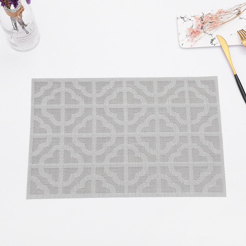 2020特斯林环保西餐垫 PVC隔热餐桌垫创意编织防滑杯垫定制批发详情图6