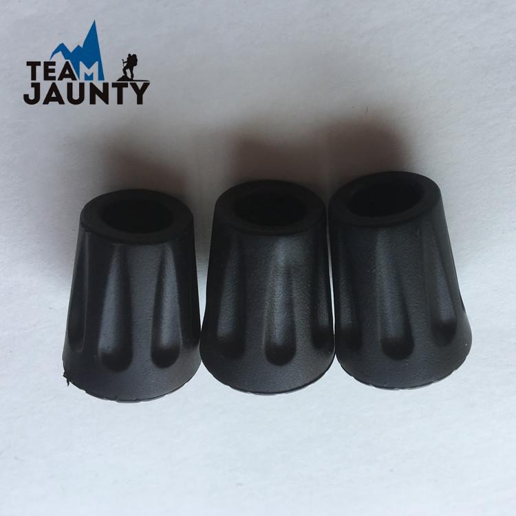 Trekking poles, hiking sticks, universal accessories, short poles, pointed tips, outdoor walking sticks, anti-slip foot covers, made of rubber material Application Scenario