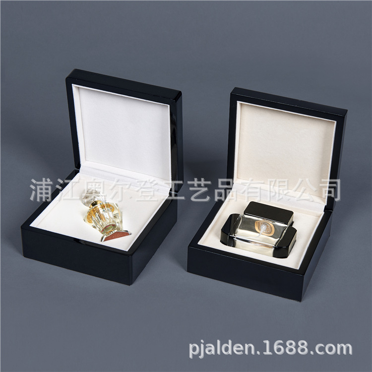 钻石木盒包装水晶香水瓶高档木盒套装 菱形木盒饰品包装盒定做