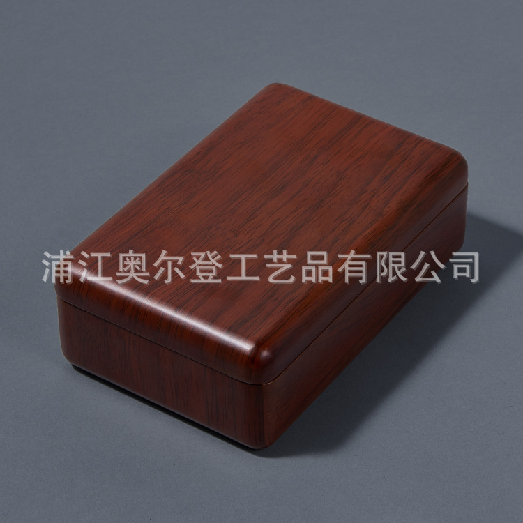 Retro sliding wooden storage box, rectangular gift box, custom-made jewelry, wooden box for study and office details Picture