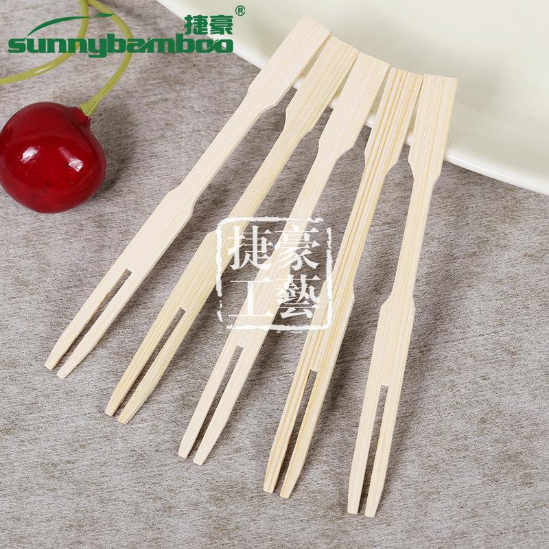 Factory direct sales, milk tea shop, flat-head fruit fork, bamboo cake and pastry fork, wooden disposable fruit fork, custom fruit fork, bamboo skewer