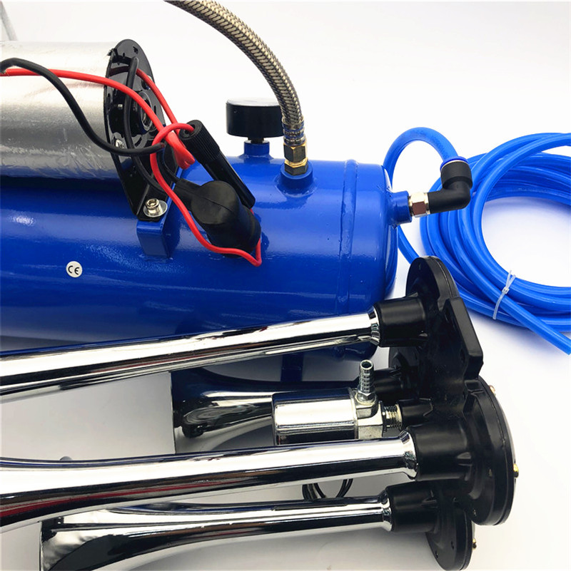 Factory direct sales of car horns, metal four-tube air horns, electrical horns and 150PSI air pump horns wholesale Specification image