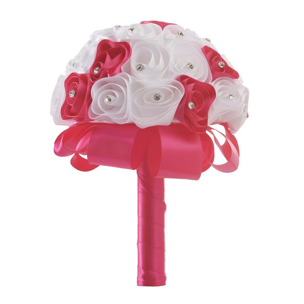 Wholesale of wedding supplies, including European, American and Korean style bridal and bridesmaid bouquets, bride throwing flowers, and simulated ribbon bouquets Item Picture