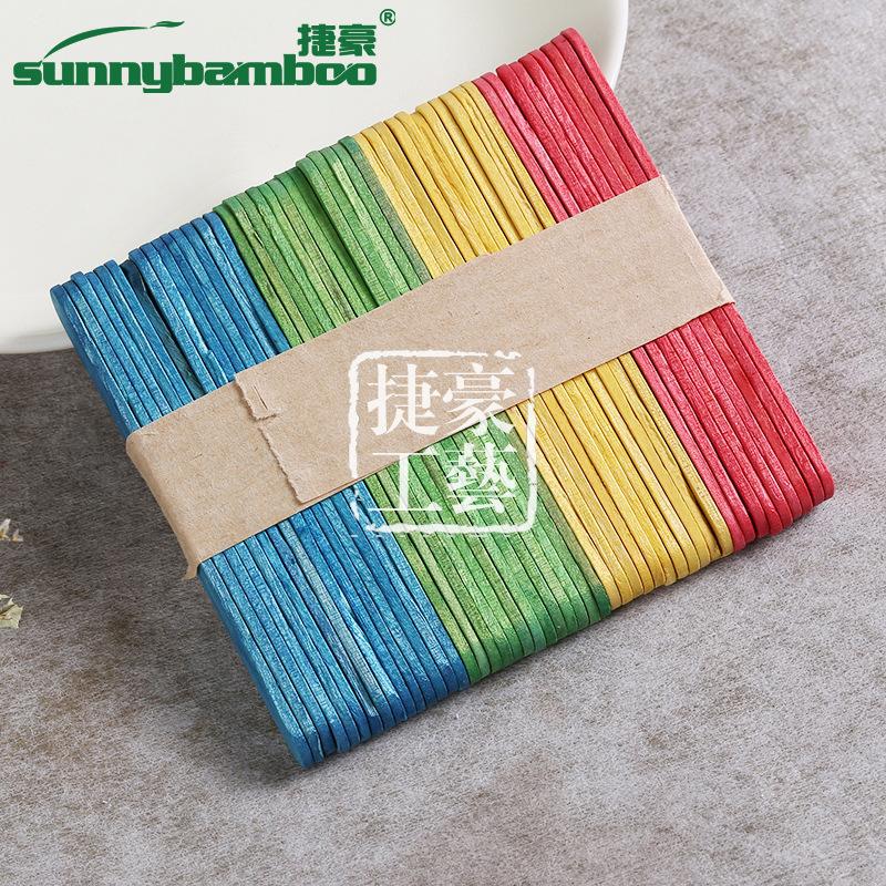 Wholesale of hand-made ice cream sticks, wooden sticks, ice cream sticks, wooden strips, Popsicle sticks and ice cream wooden sticks from colored logs