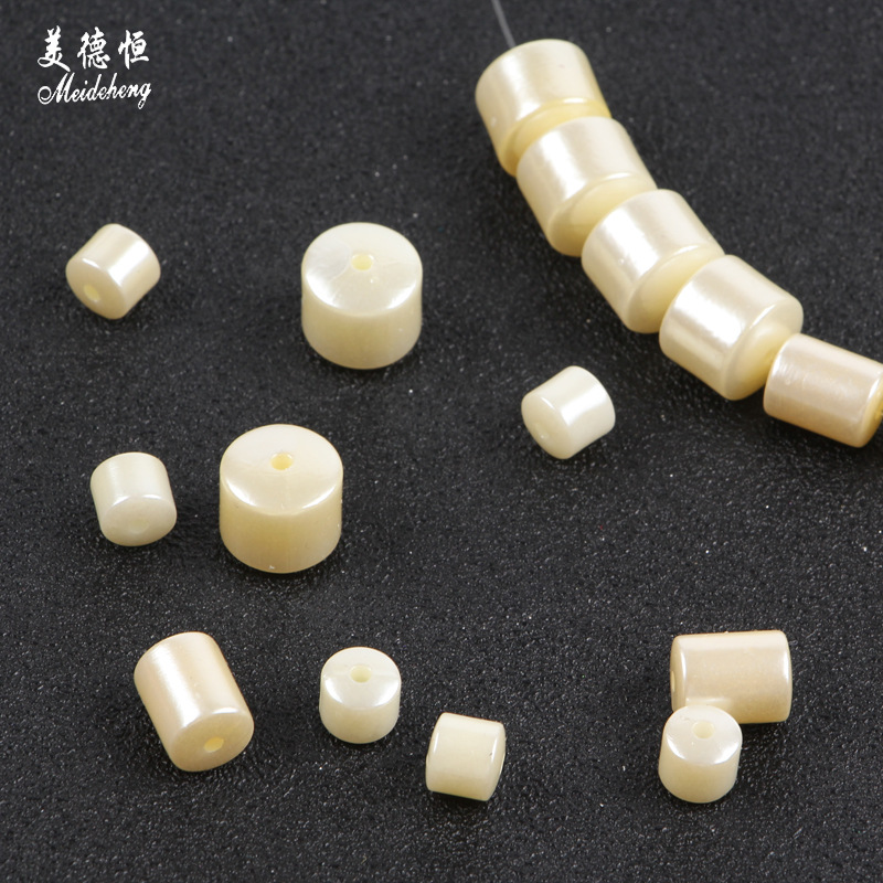 abs straight-hole pearl cylindrical loose beads wholesale factory direct sales diy necklace earrings handcrafted bead accessories materials Application Scenario