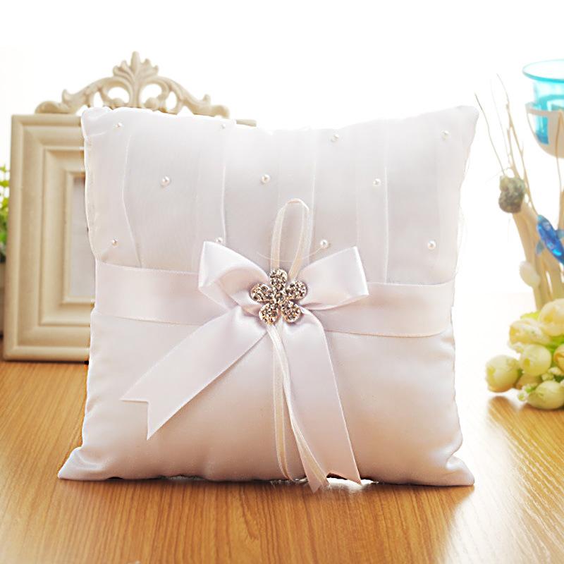 欧美新款蝴蝶结戒枕 新娘婚礼方形水钻戒指托婚礼婚庆用品批发细节图