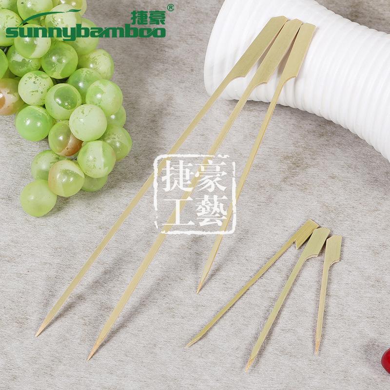 Portable outdoor barbecue bamboo skewers in various specifications, wholesale of bamboo skewers for oden, fruit skewers, hot dogs and sausages details Picture