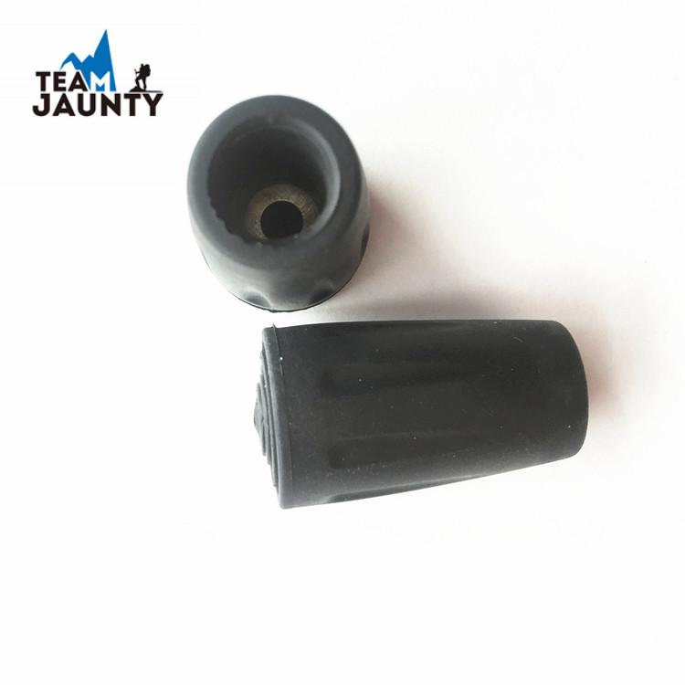 Universal accessories for outdoor trekking poles: flat head anti-slip foot covers, anti-wear rubber foot covers for trekking poles, and round inclined rubber foot covers Item Picture