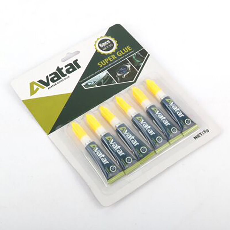 源头厂家直销 AVATAR阿凡达6支瞬间胶水皮革专用3g多支包装丙烯酸酯胶详情图3