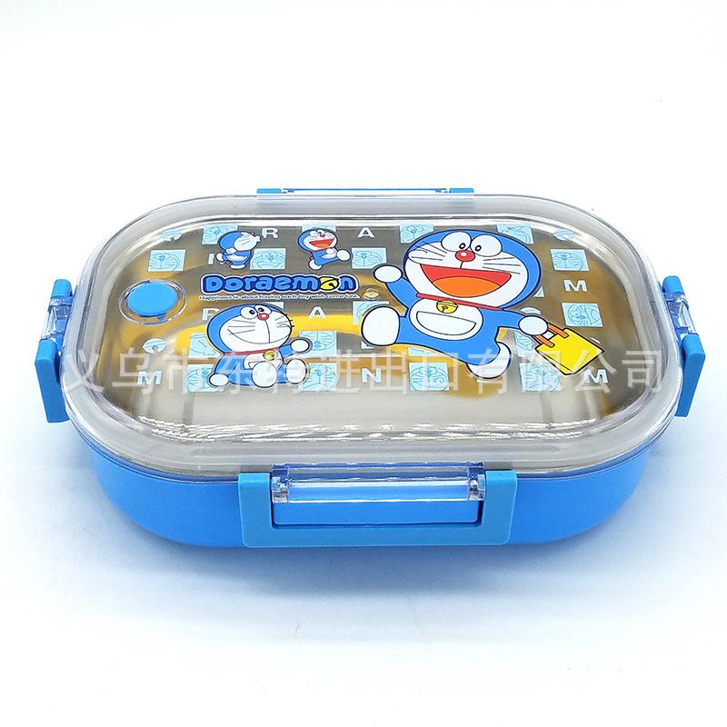 Factory direct sales of 750ml stainless steel lunch boxes, cartoon bento boxes, children and students' food compartments, sealed and anti-overflow lunch boxes details Picture