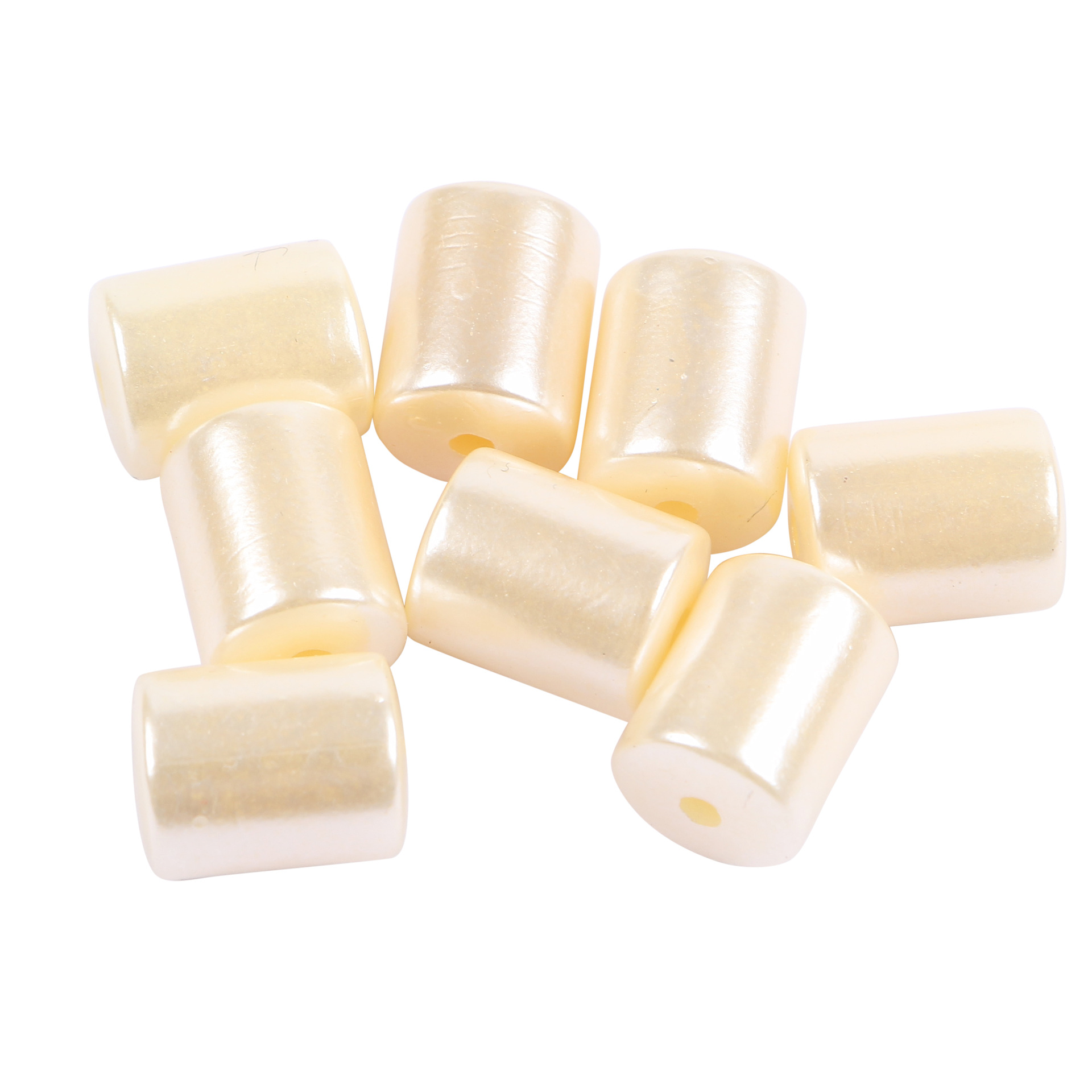 abs straight-hole pearl cylindrical loose beads wholesale factory direct sales diy necklace earrings handcrafted bead accessories materials Item Picture