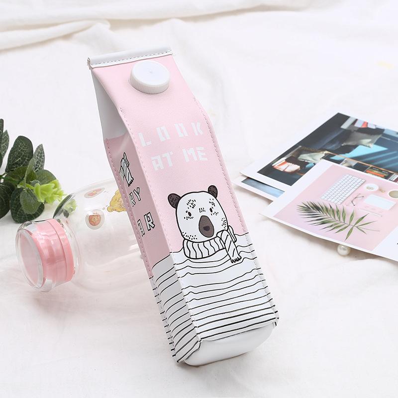 Transfronterizo especial unicornio bolsa de bolígrafo divertido regalo creativo caja de leche de dibujos animados bolsa de bolígrafo papelería creativa almacenamiento Application Scenario