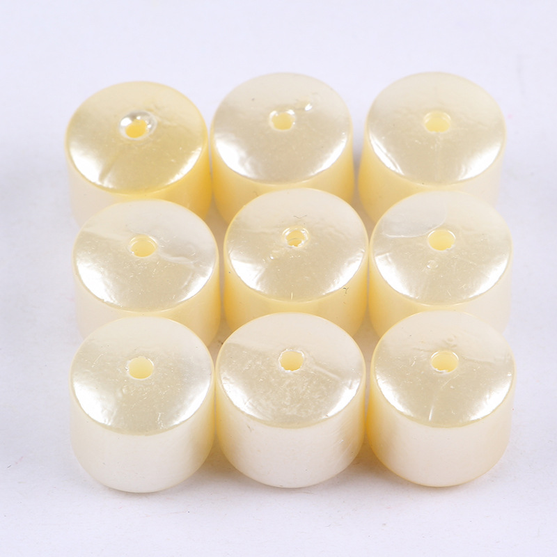 abs straight-hole pearl cylindrical loose beads wholesale factory direct sales diy necklace earrings handcrafted bead accessories materials undefined