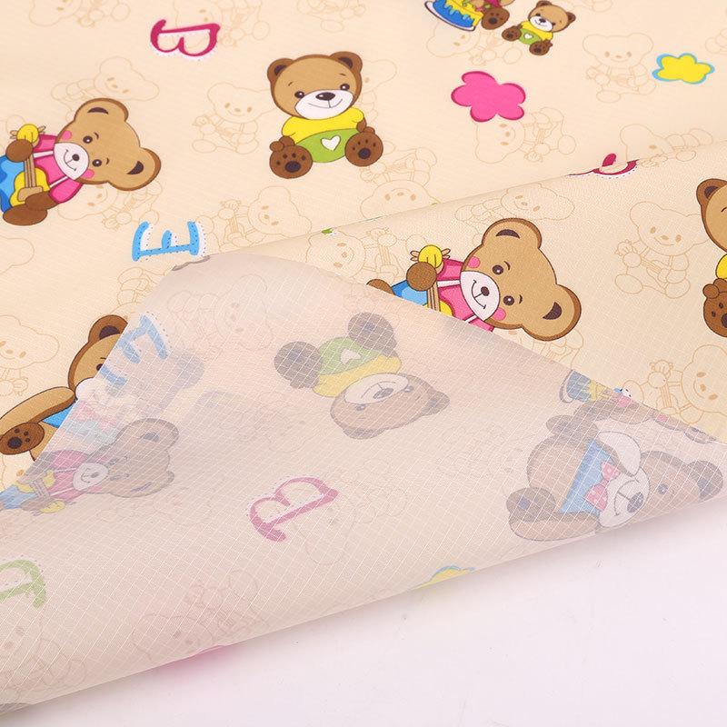 Three-section printed pollen leopard print Oxford fabric elastic and wear-resistant backpack handbag, Oxford fabric in stock details Picture