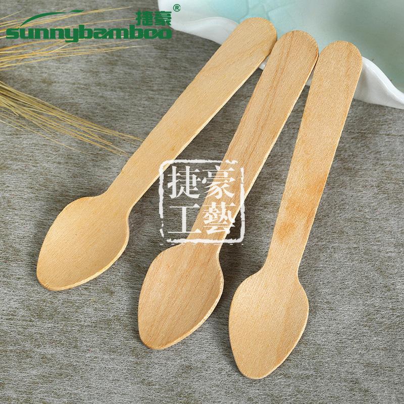 New disposable tableware, high-quality wooden pointed spoons, multi-purpose portable disposable knives, forks and spoons, wholesale from the manufacturer