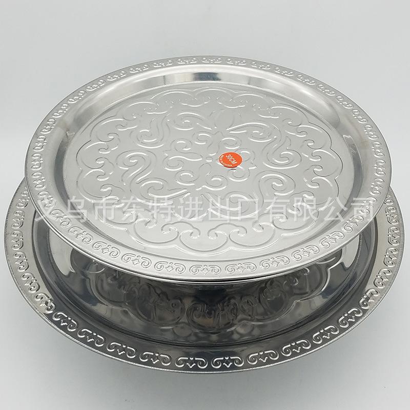 厂家直销不锈钢盖盆多功能压花盆外贸出口盖盆平盖大圆套盆