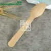 New disposable tableware, high-quality wooden pointed spoons, multi-purpose portable disposable knives, forks and spoons, wholesale from the manufacturer Specification image