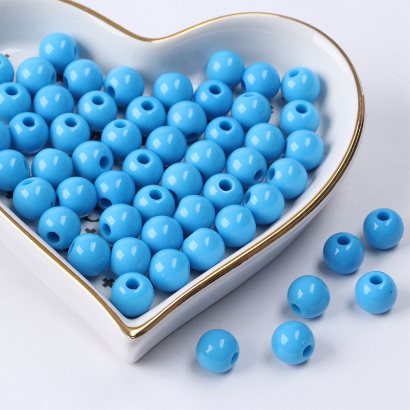 Wholesale of 10mm large-hole acrylic beads, diy jewelry accessories, creative handcrafted beading materials undefined