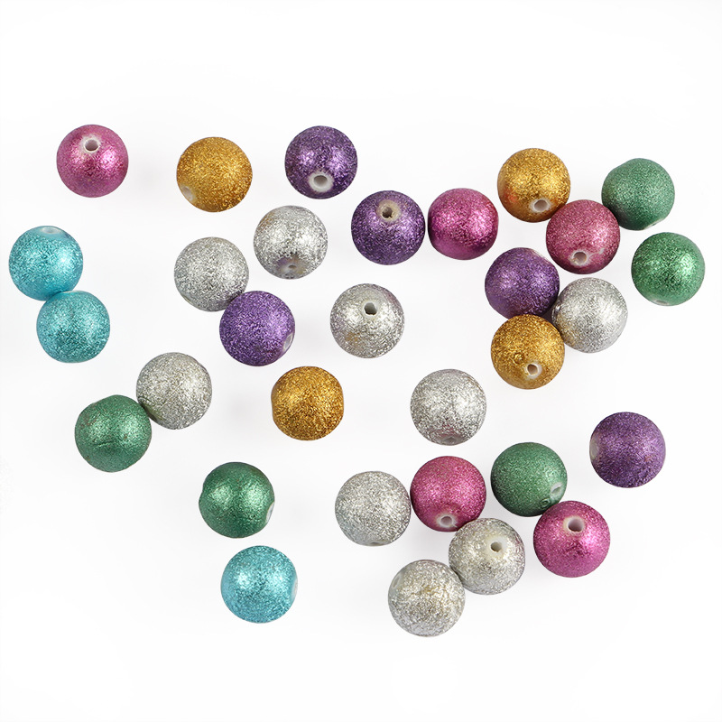 Straight-hole acrylic loose beads 12mm crepe beads diy handcrafted beaded jewelry material, wholesale of bracelet earrings accessories undefined