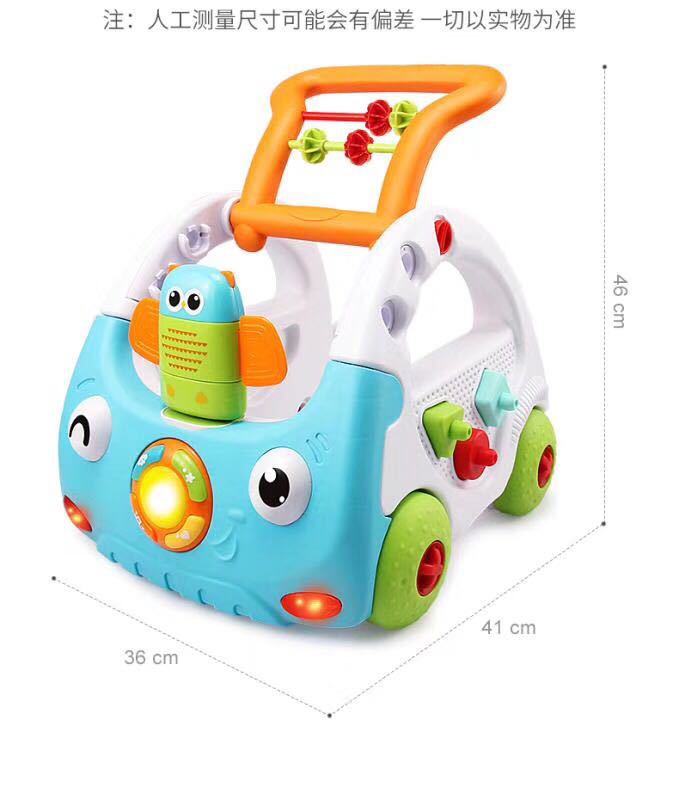 婴儿遥控学步车 丫丫鸭多功能3合一 三档调节 音乐遥控灯光助步车详情图6