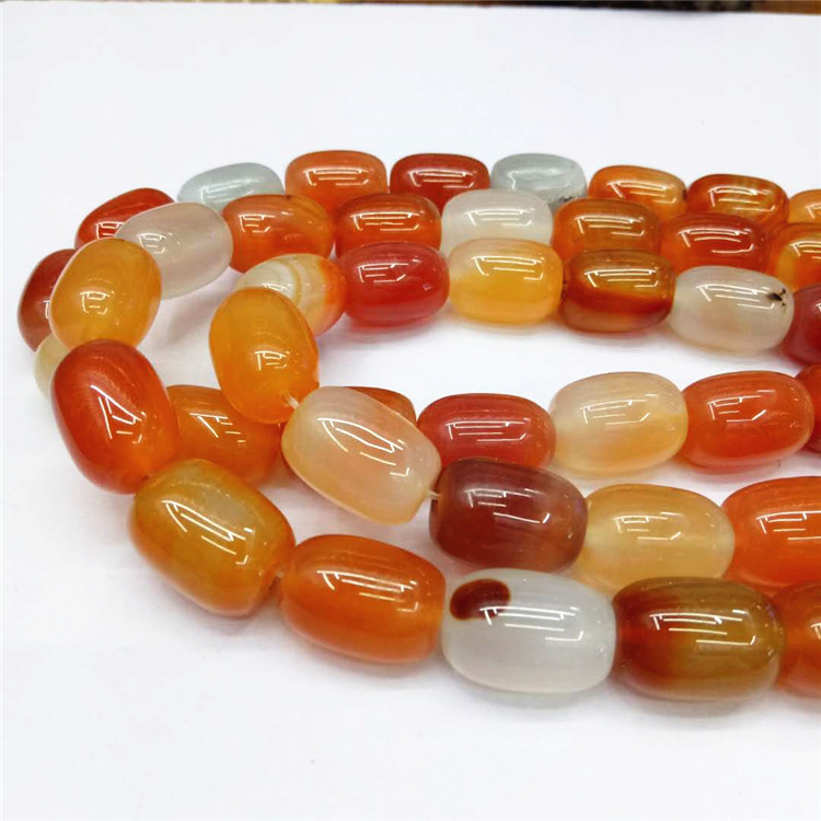 13*18MM natural red agate bucket bead bracelet loose beads semi-finished product wholesale DIY drum bead jewelry matching beads are selling well