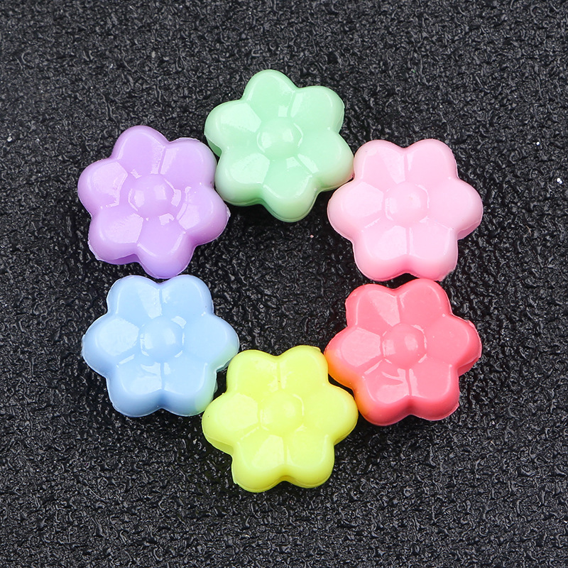 Direct sales and wholesale of four types of straight-hole and large-hole acrylic diy handcrafted beaded materials for children's educational toys undefined