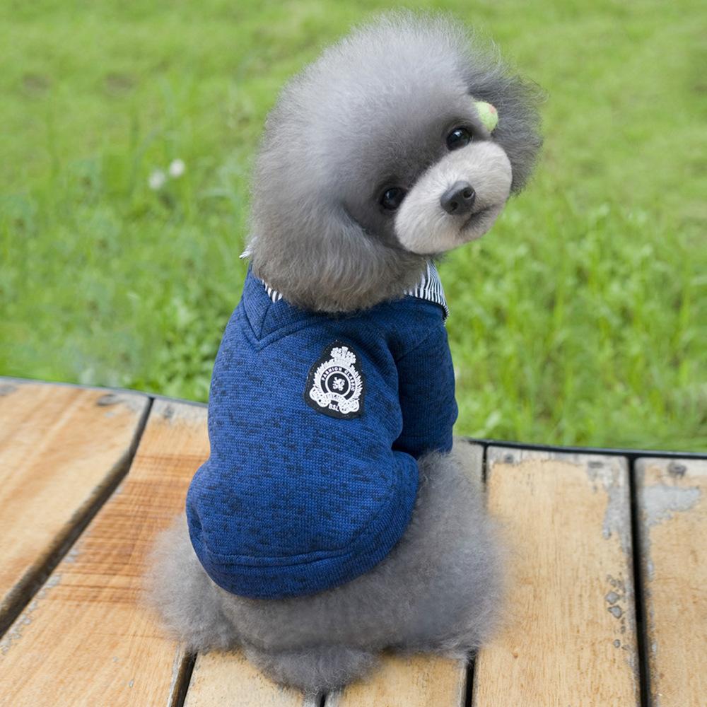 Pet supplies, pet clothing manufacturer wholesale spring and autumn Korean-style lapel two-leg hoodies, fleece hoodies, dog clothes