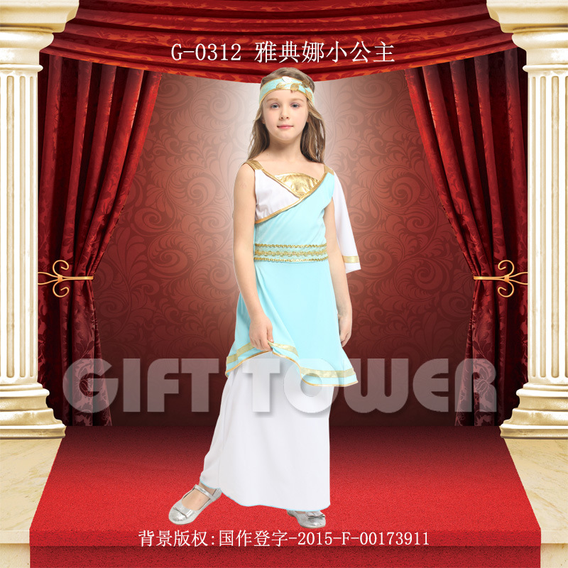 Stage performance costume Princess series clothing G-0312 Little Princess performance costume Children long-sleeved princess Specification image