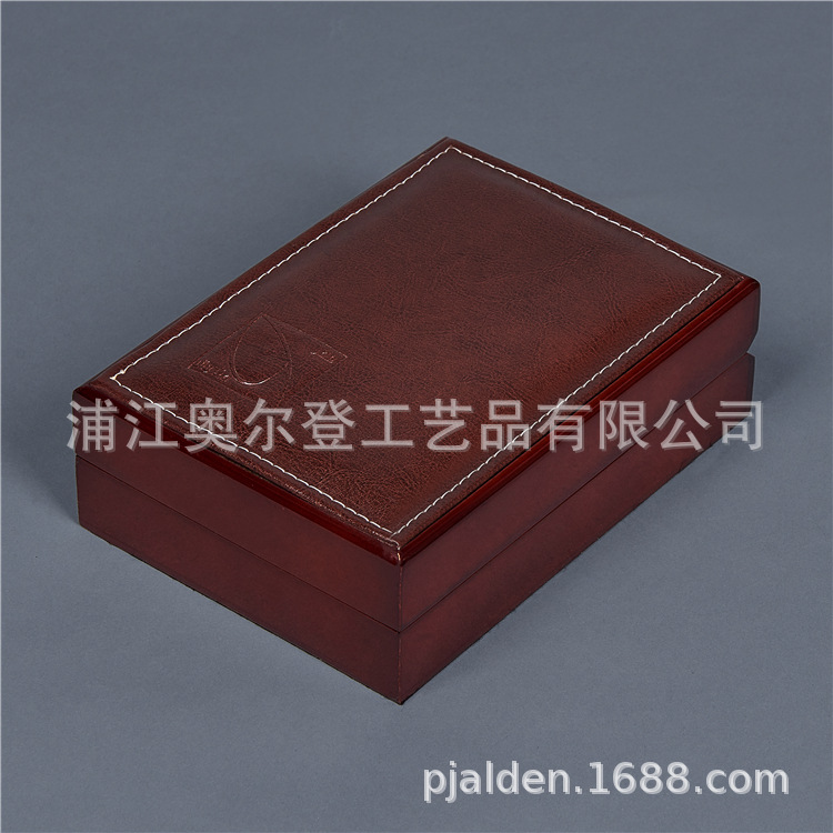 定制首饰木盒包皮盒高档长款项链高级大尺寸木盒包装盒定做批发