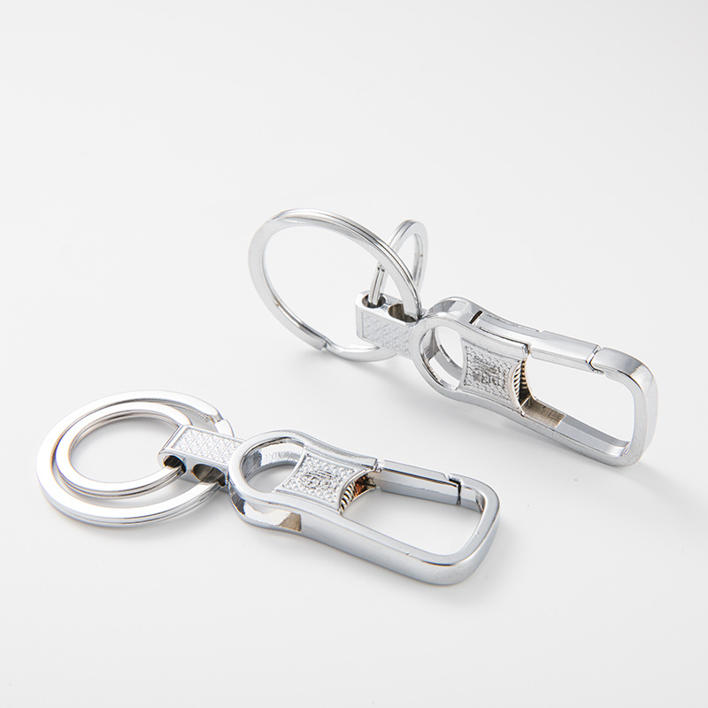 Men's double ring waist keychain, "Fu" character car keychain, car keychain, Xinmeida two-yuan department store supermarket Application Scenario