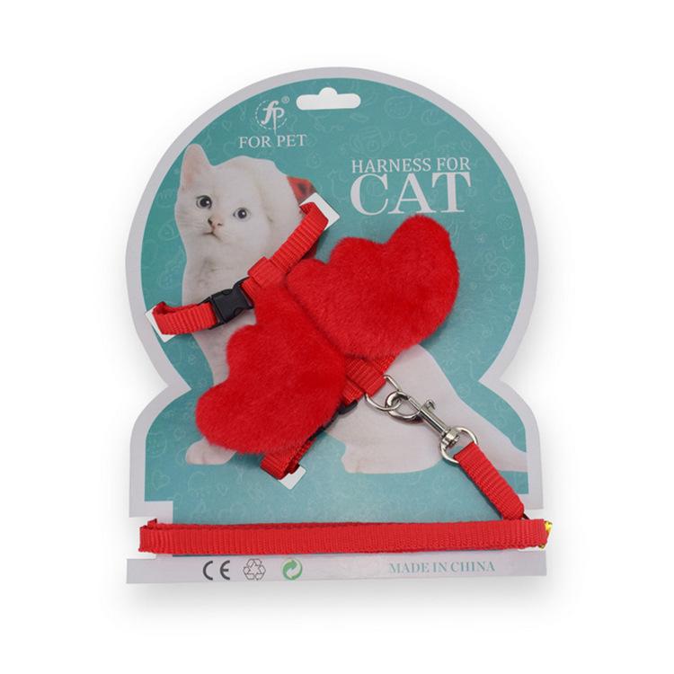 Angel Wings cat leash Candy color adjustable cat leash to keep your cat out of the leash undefined